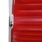 Roter EA-108 Ledersessel von Charles Eames für Vitra, 2000er 5