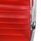 Silla EA-108 inclinable y giratoria de cuero rojo de Charles Eames para Vitra, años 90, Imagen 7