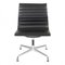 Black Leather EA-105 Chair by Charles Eames for Vitra, Image 2