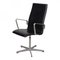 Black Classic Leather and Medium High Back Oxford by Arne Jacobsen, 1960s, Image 2