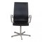 Black Classic Leather and Medium High Back Oxford by Arne Jacobsen, 1960s, Image 1