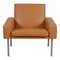 Cognac Aniline Leather Airport Chair by Hans J. Wegner for Getama 1