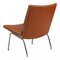 Walnut Aniline Leather CH 401 Airport Chair by Hans J. Wegner for Carl Hansen & Søn, Image 4