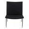 Sedia da aeroporto Ch401 in pelle nera di Hans J. Wegner per Carl Hansen & Søn, Immagine 2