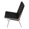 Black Bison Leather Ch401 Airport Chair by Hans J. Wegner for Carl Hansen & Søn, Image 3