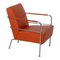 Cinema Chair in Patinated Cognac Leather with Chrome Frame by Gunilla Allard 2