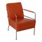 Cinema Chair in Patinated Cognac Leather with Chrome Frame by Gunilla Allard 1