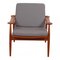 Spade Chair in Teak & Grey Fabric Cushions by Finn Juhl for France & Søn / France & Daverkosen, Image 2