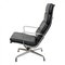 EA-222 Softpad Chair in Black Leather and Chrome by Charles Eames for Vitra 4