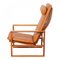Sled Chair in Mahogany & Cognac Aniline Leather by Børge Mogensen for Fredericia, Image 3