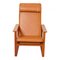 Sled Chair aus Mahagoni & cognacfarbenem Anilinleder von Børge Mogensen für Fredericia 1