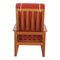 Sled Chair with Mahogany Frame and Red Cushions by Børge Mogensen for Fredericia, Image 4