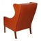 Wing Armchair in Original Cognac Leather by Børge Mogensen for Fredericia, Image 4