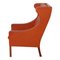 Wing Armchair in Original Cognac Leather by Børge Mogensen for Fredericia, Image 3