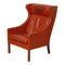 Wing Armchair in Original Cognac Leather by Børge Mogensen for Fredericia 2