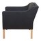 Model 2321 Armchair in Black Bison Leather by Børge Mogensen for Fredericia 3