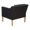 Model 2321 Armchair in Black Bison Leather by Børge Mogensen for Fredericia 4