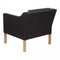 Model 2321 Armchair in Black Bison Leather by Børge Mogensen for Fredericia, Image 4