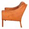 BM 2207 Armchair in Cognac Leather by Børge Mogensen for Fredericia, 1990s 4