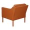 Model 2321 Armchair in Cognac Bison Leather by Børge Mogensen for Fredericia, Image 4