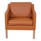 Model 2321 Armchair in Cognac Bison Leather by Børge Mogensen for Fredericia 1