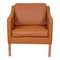 Model 2321 Armchair in Cognac Bison Leather by Børge Mogensen for Fredericia, Image 1