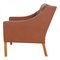 BM 2207 Armchair in Brown Leather by Børge Mogensen for Fredericia, 1990s 4