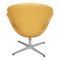 Swan Chair in Yellow Leather by Arne Jacobsen for Fritz Hansen, 2000s, Image 3