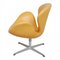 Swan Chair in Yellow Leather by Arne Jacobsen for Fritz Hansen, 2000s 4