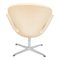 Silla Swan con cuero Vacona natural de Arne Jacobsen para Fritz Hansen, Imagen 5