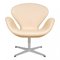 Swan Chair with Natural Vacona Leather by Arne Jacobsen for Fritz Hansen 1