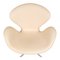 Swan Chair mit natürlichem Vacona Leder von Arne Jacobsen für Fritz Hansen 2