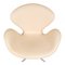 Swan Chair with Natural Vacona Leather by Arne Jacobsen for Fritz Hansen, Image 2