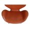 Swan Chair in Cognac Leather by Arne Jacobsen for Fritz Hansen, Image 5