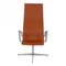 Oxford Desk Chair in Walnut Aniline Leather by Arne Jacobsen 2