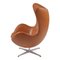 Egg Chair in Walnut Aniline Leather by Arne Jacobsen for Fritz Hansen, Image 3