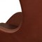 Egg Chair in Mokka Aniline Leather by Arne Jacobsen for Fritz Hansen, Image 6
