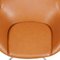 Egg Chair aus Cognacfarbenem Leder von Arne Jacobsen für Fritz Hansen 6
