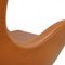 Chaise Egg en Cuir Cognac par Arne Jacobsen pour Fritz Hansen 8