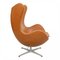 Egg Chair aus Cognacfarbenem Leder von Arne Jacobsen für Fritz Hansen 2