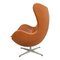 Egg Chair in Cognac Leather by Arne Jacobsen for Fritz Hansen 4