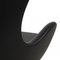 Egg chair in pelle nera di Arne Jacobsen per Fritz Hansen, Immagine 6