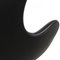 Chaise Egg en Cuir Aniline Noir par Arne Jacobsen pour Fritz Hansen 8