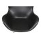 Egg Chair in Black Aniline Leather by Arne Jacobsen for Fritz Hansen 7