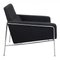 Model 3301 Airport Chair in Grey Fabric by Arne Jacobsen for Fritz Hansen, 1980s 2