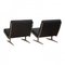 Caravelle Lounge Chairs in Black Leather by Paul Leidersdorff, 1960s, Set of 2 4