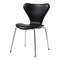 3107 Chair in Black Leather by Arne Jacobsen for Fritz Hansen, Image 2