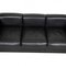 Black Leather and Steel Frame LC2/3-Seater Sofa by Le Corbusier for Cassina, 2000s 3