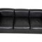 Black Leather and Steel Frame LC2/3-Seater Sofa by Le Corbusier for Cassina, 2000s, Image 3