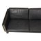 Black Leather CH-103 Sofa from Hans Wegner 8